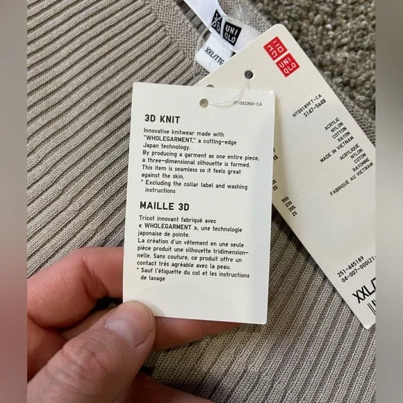 Uniqlo Size XXL Women's Ribbed Sweater - Light Taupe - Picture 5 of 11